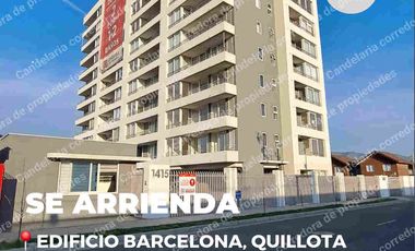 OPORTUNIDAD! SE ARRIENDA DEPARTAMENTO EN EDIFICIO BARCELONA , QUILLOTA