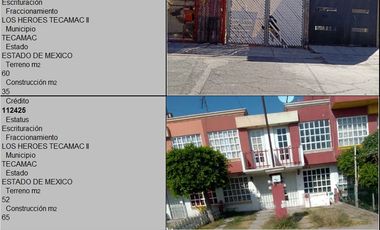 VENTA DE CASA EN TECAMAC, ESTADO DE MEXICO