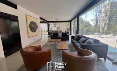 Renta Casa Amueblada Hacienda de las Palmas, Interlomas con  terraza y jardín privado