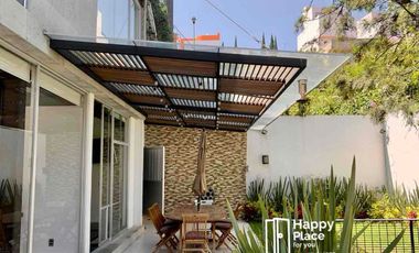 Renta Casa Amueblada Hacienda de las Palmas, Interlomas con  terraza y jardín privado