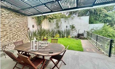 Renta Casa Amueblada Hacienda de las Palmas, Interlomas con  terraza y jardín privado