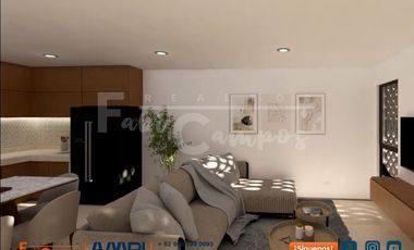 Casa en venta estilo villa de 2 recámaras en zona Conkal