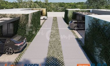 Casa en venta estilo villa de 2 recámaras en zona Conkal