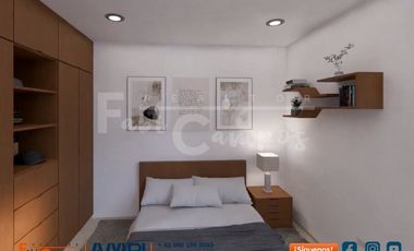 Casa en venta estilo villa de 2 recámaras en zona Conkal