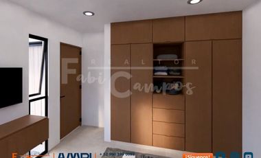 Casa en venta estilo villa de 2 recámaras en zona Conkal