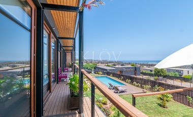 Casa Con Vista Al Mar En Mantagua 3d Y Gran Jardín