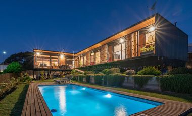 Casa Con Vista Al Mar En Mantagua 3d Y Gran Jardín