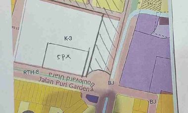 Disewa tanah/kavling di Komplek Puri Gardena, Kalideres, Jakarta Barat.