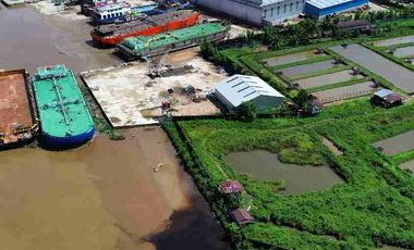 Tanah Luas Tepi Jalan Desa kapur sampai Sungai Kapuas