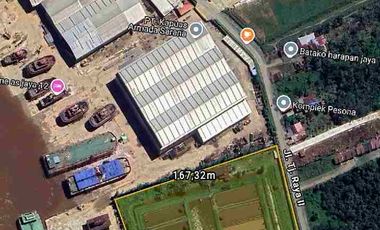 Tanah Luas Tepi Jalan Desa kapur sampai Sungai Kapuas