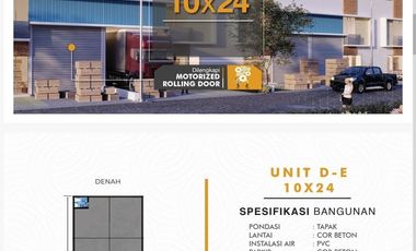 DIJUAL GUDANG INDUSTRI LEBAR 10MTR DI KAWASAN PERGUDANGAN CILEUNGSI