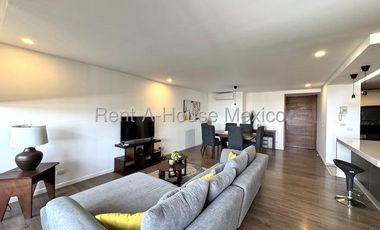 RENTA. Santa Fe Juriquilla - Departamento amueblado, 3 recámaras, amenidades