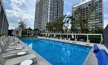 RENTA. Santa Fe Juriquilla - Departamento amueblado, 3 recámaras, amenidades