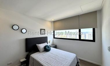 RENTA. Santa Fe Juriquilla - Departamento amueblado, 3 recámaras, amenidades