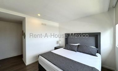 RENTA. Santa Fe Juriquilla - Departamento amueblado, 3 recámaras, amenidades