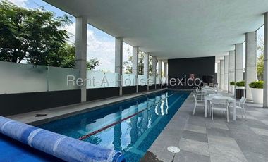 RENTA. Santa Fe Juriquilla - Departamento amueblado, 3 recámaras, amenidades