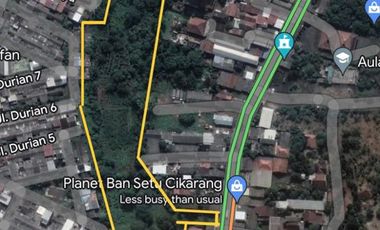 Di Jual Tanah Setu Bekasi 7 Menit dari Tol Burangkeng Cocok Untuk Komplek Perumahan