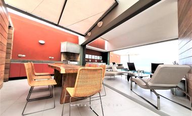 Alquiler casa en Playa La Escondida , Asia. Vista directa al Mar, con piscina