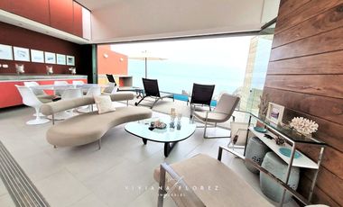 Alquiler casa en Playa La Escondida , Asia. Vista directa al Mar, con piscina