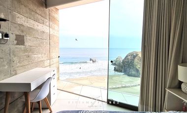 Alquiler casa en Playa La Escondida , Asia. Vista directa al Mar, con piscina