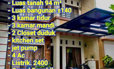 rumah 2 lantai dekat UIN juga MRT Lebak bulus bisa KPR