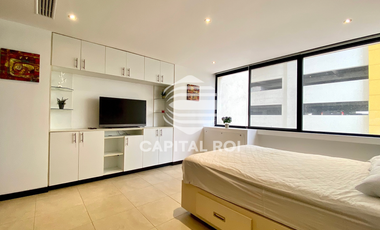 Suite amoblada en alquiler, Torres Bellini I-II, Puerto Santa Ana.