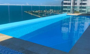 Penthouse de lujo con piscina privada y vista 360° al mar, ciudad antigua, bahia en Bocagrande, Cartagena.