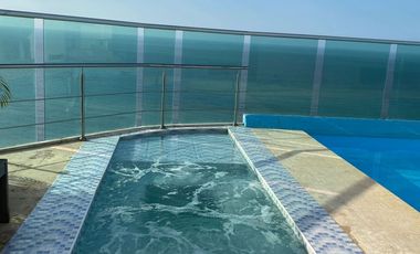 Penthouse de lujo con piscina privada y vista 360° al mar, ciudad antigua, bahia en Bocagrande, Cartagena.