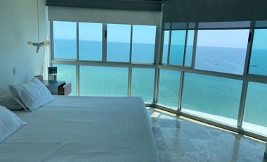 Penthouse de lujo con piscina privada y vista 360° al mar, ciudad antigua, bahia en Bocagrande, Cartagena.