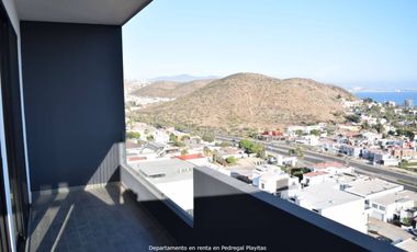 Departamento en renta | Terraza con vista al mar | Pedregal Playitas, Ensenada