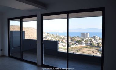 Departamento en renta | Terraza con vista al mar | Pedregal Playitas, Ensenada