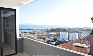 Departamento en renta | Terraza con vista al mar | Pedregal Playitas, Ensenada