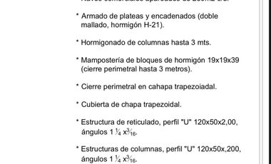 NAVES Y GALPONES O DEPOSITOS INDUSTRIALES - PREVENTA EN SAN VICENTE - NAVES DE 560m2