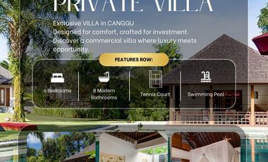 FOR SALE LUXURY VILLA WITH SWIMMING POOL AND GARDEN AT CANGGU