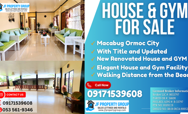 House and Lot with a Gym for Sale: Newly renovated