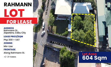 Lot for lease in Rahmann St., Zapatera, Cebu City