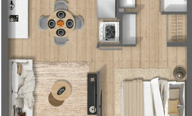 Departamento CERO PIE  al 90'% y al 85% planta 1d1b medidas 33,77 m2 valor 3693 uf compra solo con 5% de pie al 80%. Subsidio Tasa Rebajada