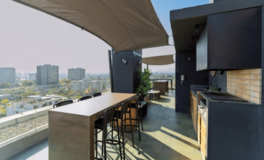 Departamento cero pie con  al 90% al 85% y planta 2D2B medidas 49,31 m2 valor 4470 uf  al 80% paga 5% en cuotas