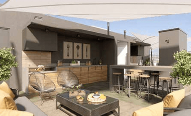 Departamento cero pie con  al 90% al 85% y planta 2D2B medidas 49,31 m2 valor 4470 uf  al 80% paga 5% en cuotas