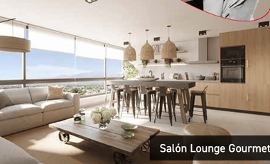 Departamento cero pie con  al 90% al 85% y planta 2D2B medidas 49,31 m2 valor 4470 uf  al 80% paga 5% en cuotas