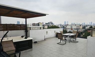 🔹Penthouse con roof garden privado en Juan Sánchez Azcona, Narvarte, Ciudad de México