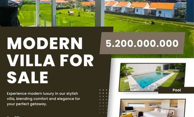 DIJUAL VILLA VIEW SAWAH DEKAT PANTAI | PADONAN CANGGU