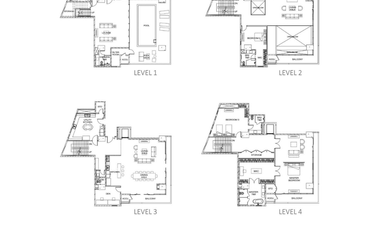 4 Level Private Villa in West Gallery Place at 701 SQM Floor Area, 4 Bedrooms, Private Pool, 4 Parking Slots, With 80SQM Balcony, BGC Taguig, FOR SALE
