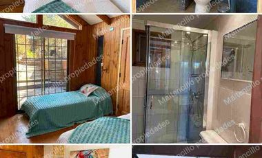 cabaña a pasos de bajada a playa con sauna y mirador exclusivo amplia terraza