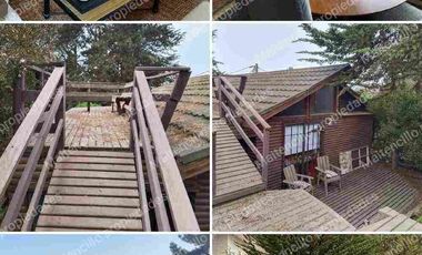 cabaña a pasos de bajada a playa con sauna y mirador exclusivo amplia terraza