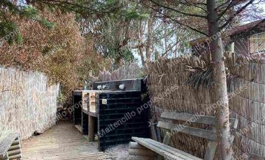 cabaña a pasos de bajada a playa con sauna y mirador exclusivo amplia terraza