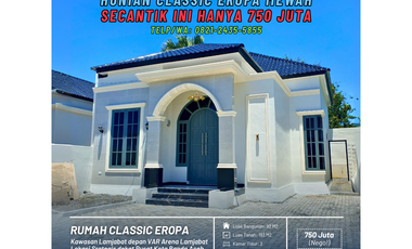 Dijual Rumah Classic Eropa di Lamjabat - Secantik ini Hanya 750 Juta!
