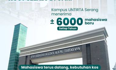 Jual Kost Indent dekat Kampus Untirta Serang Banten