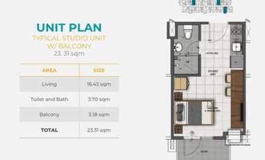 Studio Units with Balcony For SALE in Mandaue City