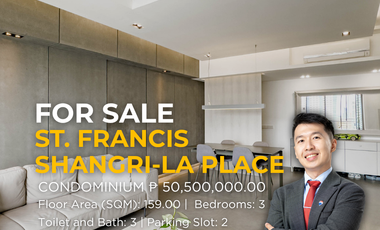 For Sale 3 Bedroom Modern Interiored St. Francis Shangri-La Place